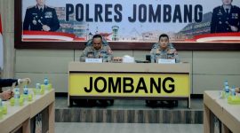 Tim Puslitbang Polri saat berada di ruang JCC Polres Jombang.
