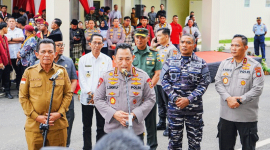Kapolri Jenderal Listyo Sigit Prabowo saat di Polda Kepulauan Riau (Kepri), Senin (14/4/2025).