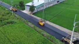 Aktivitas perbaikan ruas jalan Mojoagung - Mojoduwur, Kabupaten JOmbang