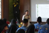 Halal bi Halal plus yang digelar Dharma Wanita Persatuan (DWP) Dinas Pendidikan dan Kebudayaan Jombang.