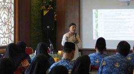 Halal bi Halal plus yang digelar Dharma Wanita Persatuan (DWP) Dinas Pendidikan dan Kebudayaan Jombang.