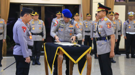 Prosesi Sertijab Asisten Kapolri Bidang Operasi (Astamaops Kapolri), Senin 14 April 2025. 