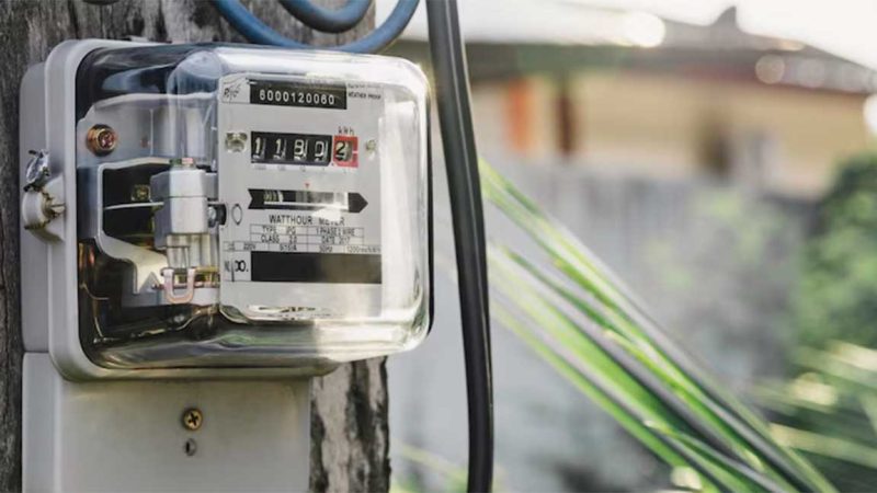 Ilustrasi meteran listrik.