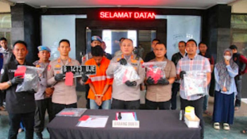 Tersangka kasus penculikan balita di Kota Malang saat dirilis Polres Malang Kota. 