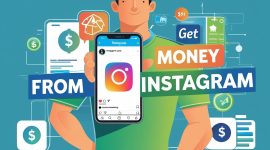 Ilustrasi cara mendapatkan uang dari Instagram. (Foto dibuat dengan AI)