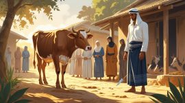 Ilustrasi doa menyembelih hewan kurban yang diwakilkan orang lain. (Foto dibuat dengan AI)