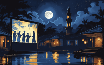 Ilustrasi malam 1 Suro yang sakral. (Foto dibuat dengan AI)