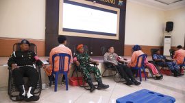 Polres Jombang gelar kegiatan donor darah dalam rangka Hari Bhayangkara ke-79. (Foto: dok)