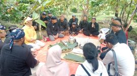 Prosesi Ritual Wiwit Kopi Kampung Adat Segunung Wonosalam. (Foto: Nury)