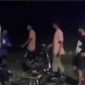 Tangkapan layar video yang beredar di Medsos terkait empat remaja diduga gengster yang diamankan Polres Jombang.