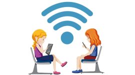 Ilustrasi wifi gratis di taman kota Jombang. (Desain Ilustraisi @brgfx/Freepik)