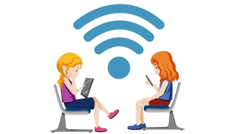 Ilustrasi wifi gratis di taman kota Jombang. (Desain Ilustraisi @brgfx/Freepik)