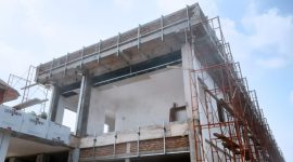 Proyek pembangunan Puskesmas Jelakombo Jombang. (Foto dok. Apriani Alva).