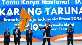 Budisatrio Djiwandono, Anggota DPR RI dari Partai Gerindra terpilih sebagai Ketua Karang Taruna Nasional.