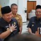 Bupati Warsubi usai Rapat Paripurna di DPRD Jombang.