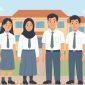 Ilustrasi Seragam SMA - SMK di Jombang, Jawa Timur.