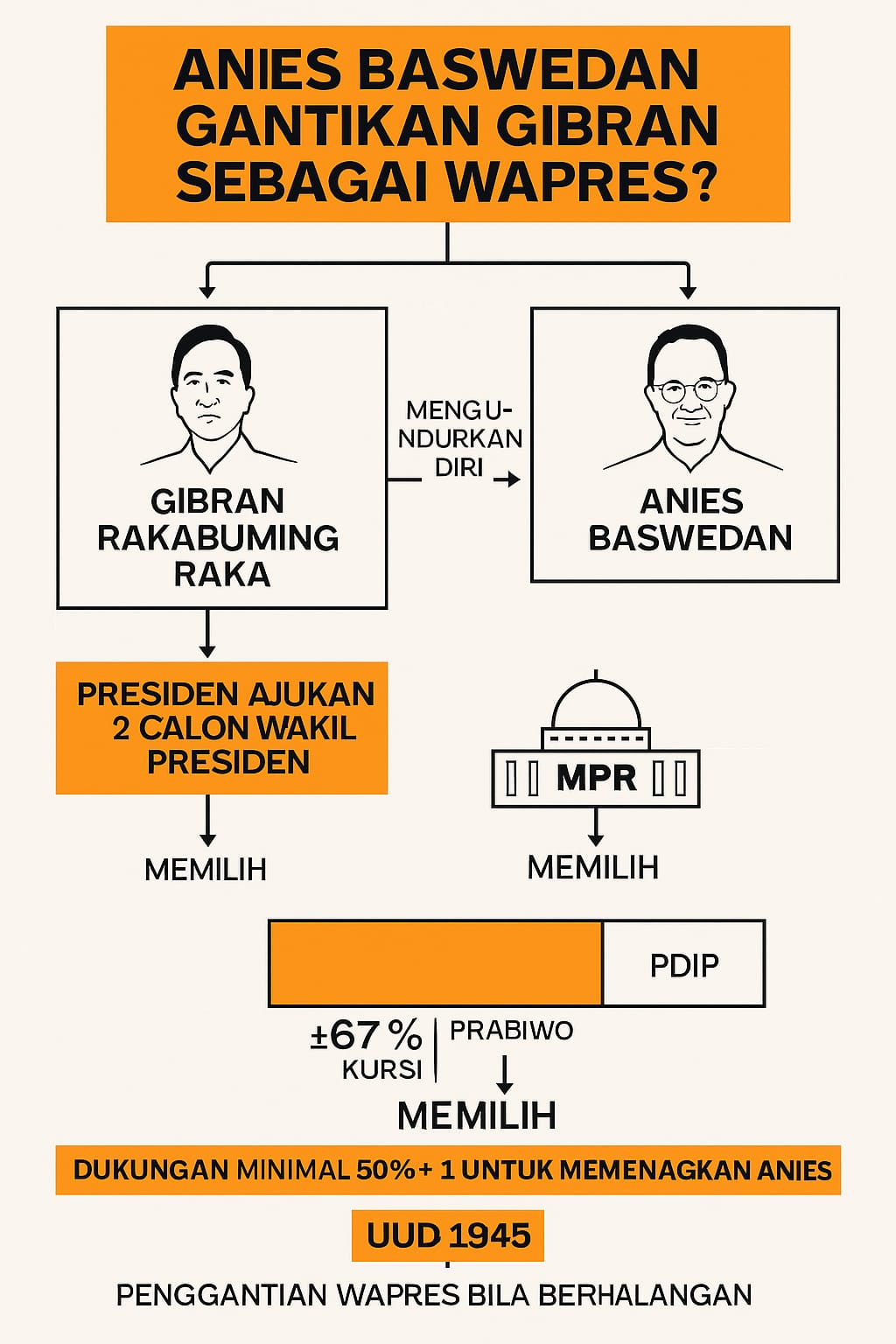 Jalan Anies Baswedan Menuju Kursi Wapres Gantikan Gibran Rakabuming