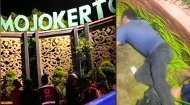 Jasad pria misterius ditemukan di Taman Kenanten Mojokerto.