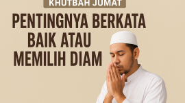 Ilustrasi naskah Khutbah Jumat pentingnya berkata baik atau memilih diam. (Foto dibuat dengan AI)