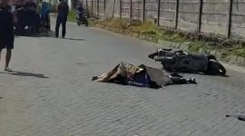 Pemotor asal Kediri terlindas truk setelah tabrak kucing di Waru, Sidoarjo.