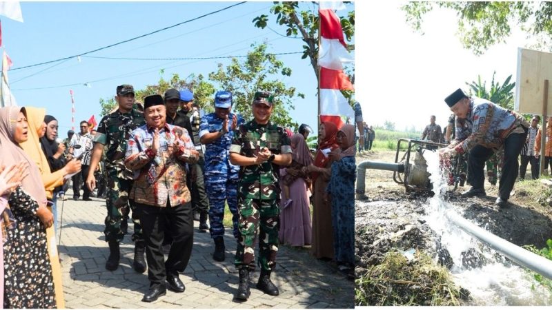 Bupati Jombang Warsubi menghadiri Program TNI Manunggal Membangun Desa (TMMD) ke-125.