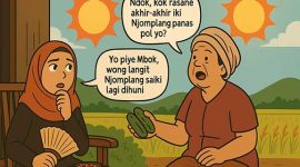 Ilustrasi Panasnya Dua Matahari di Langit Njomplang