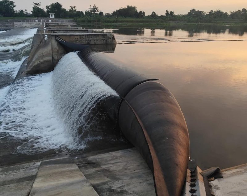 Bendung Karet Menturus di Kecamatan Kudu, Jombang.