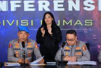 Brigjen Wijayanto Agustus dalam konferensi pers di Gedung Humas Polri.