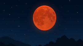 Ilustarsi fenomena Gerhana Bulan Total (Blood Moon) 7 September 2025. (Foto dibuat dengan AI)