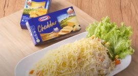 Ilustrasi Resep Nasi Ayam Keju. (Foto tangkapan layar YouTube Kraft ID)