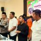 Kapolres Jombang AKBP Ardi Kurniawan dan Kasatresnarkoba Polres Jombang Iptu Bowo Tri Kuncoro dalam konfrensi pers Tumpas Narkoba 2025.
