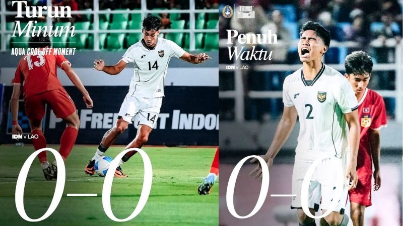 Timnas Indonesia raih skor kacamata saat lawan Laos dalam ajang Kualifikasi Piala Asia U-23 2026.