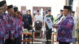 Prosesi pembacaan Surat Keputusan PPDI Provinsi Jawa Timur dan pengambilan sumpah kepada ketua dan pengurus PPDI Jombang periode 2025-2030.