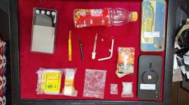 Barang bukti narkoba jenis sabu-sabu yang diamankan Polres Kediri Kota. Barang terlarang ini akhirnya gagal masuk Lapas Kediri.