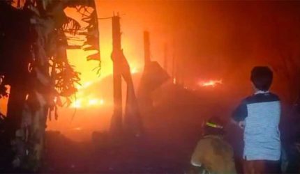 kebakaran di johowinong mojoagung jombang