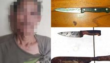 Pelaku dan barang bukti saat diamankan polisi.